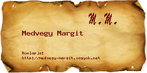 Medvegy Margit névjegykártya